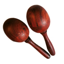 Maraca mini de bubinga (par)                                