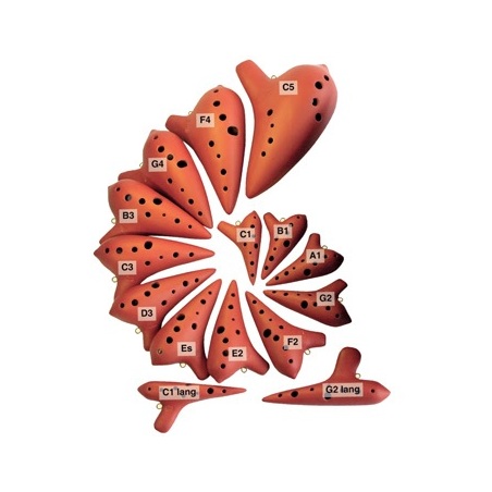 Ocarina (Si) 10 ag. b1-c3, cerámica                         