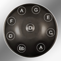 Handpan 9 notes (Re) Kurd 2