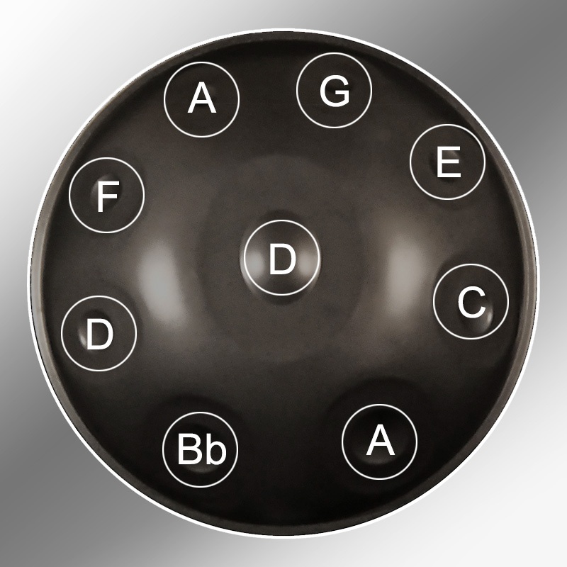 Handpan 9 notes (Re) Kurd