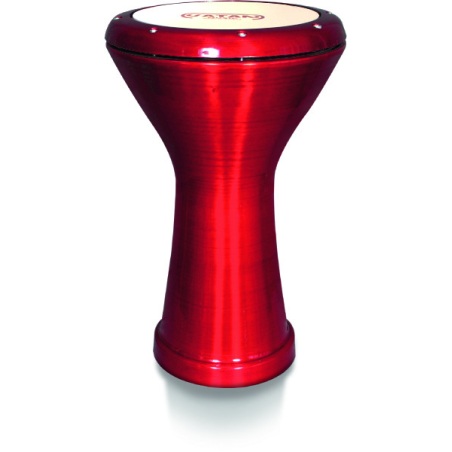 Egyptian Darbuka graven aluminum red                        