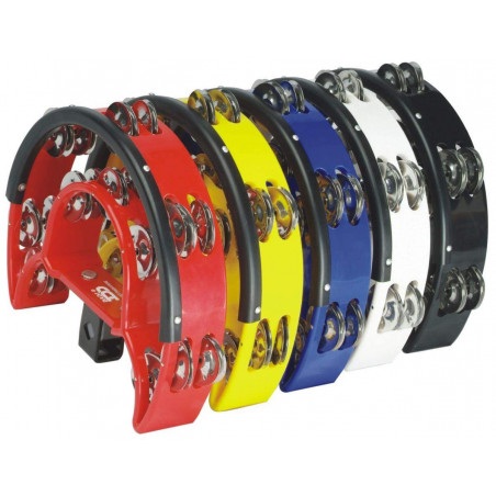 Double tambourine for drummers yellow                       