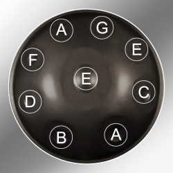 Handpan 9 notes Mi Aeolian 2