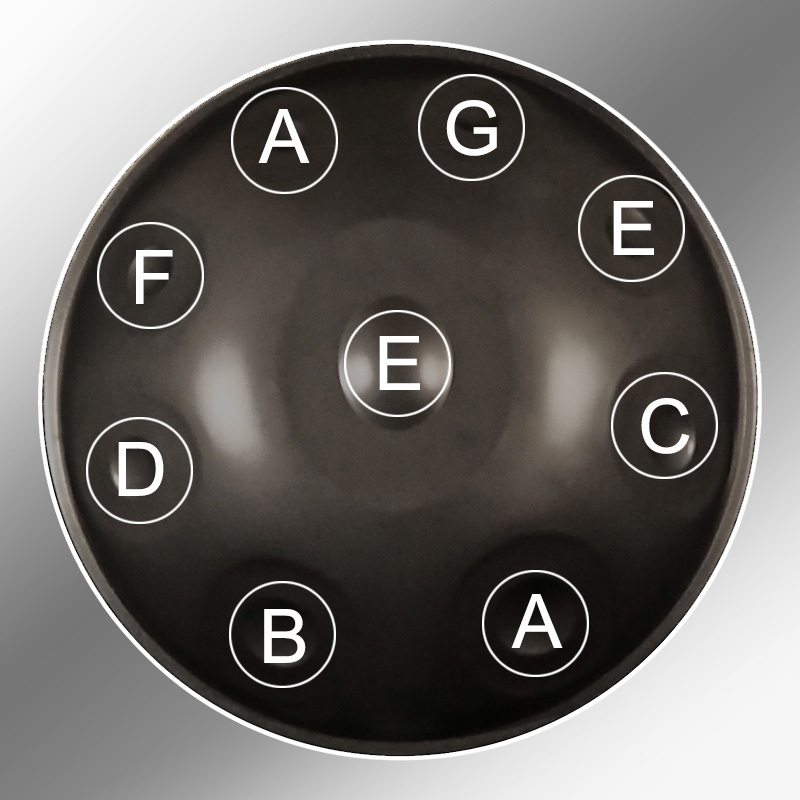 Handpan 9 notes (Mi) Aeolian...