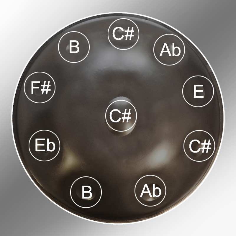 Handpan 10 notes DO Celtic minor Amara