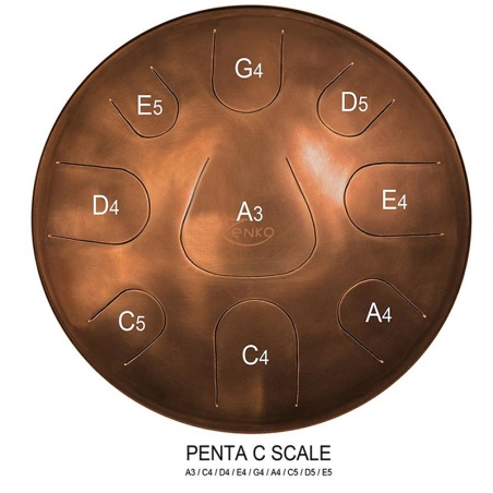 Steel tonguedrum Zenko penta-c 9 notes