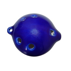 Ceramic big ocarina in blue...