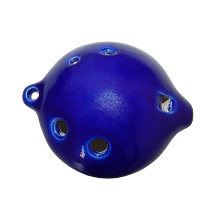 Ceramic big ocarina in blue                                 