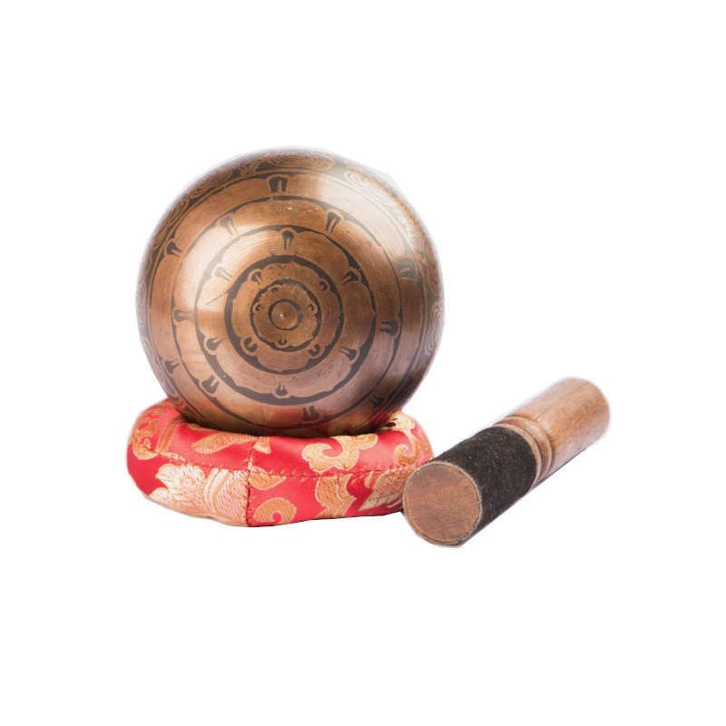 Singing Bowl 8cm Om Carving Antique Singing...