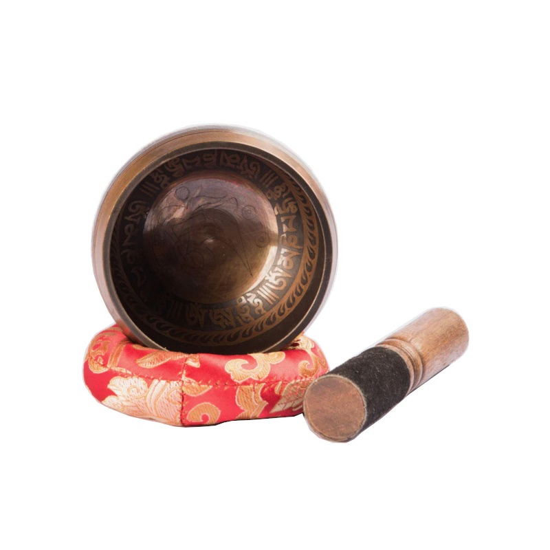 Singing Bowl 8cm Om Carving Antique Singing...