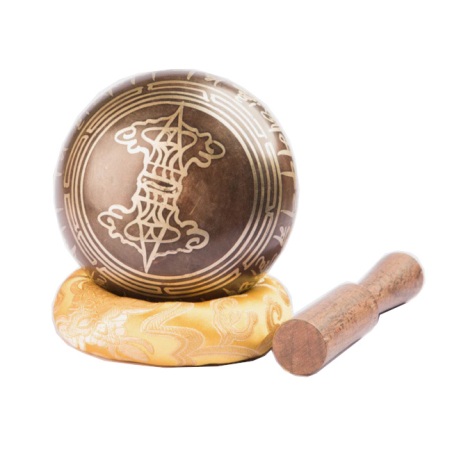 Singing Bowl 8cm Coffee Brown Fish Design Singing Bowl      