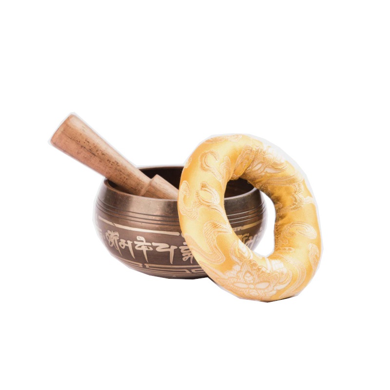 Singing Bowl 8cm Coffee Brown Fish Design...