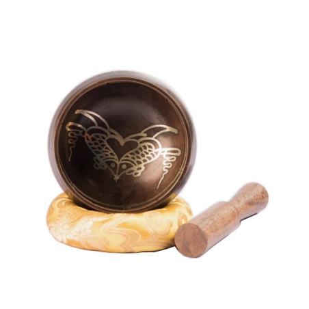 Singing Bowl 8cm Coffee Brown Fish Design Singing Bowl      