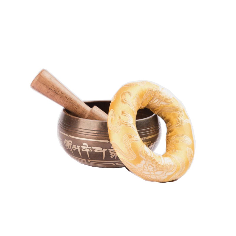 Singing Bowl 10cm Coffee Brown Fish Design...