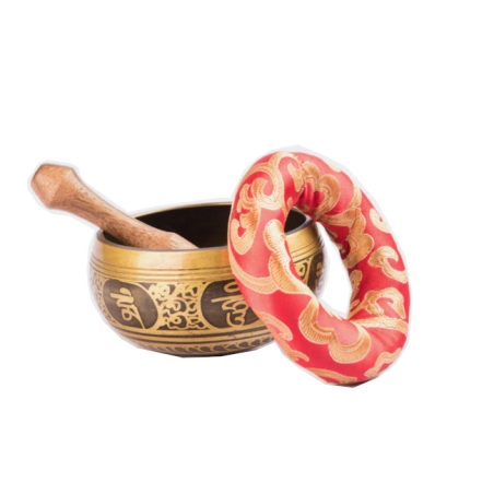 Singing Bowl 8cm Antique Buddha Eye Singing Bowl with red ri