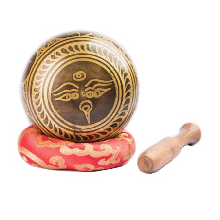 Singing Bowl 10cm Antique Buddha Eye Singing Bowl with red r