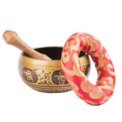 Singing Bowl 12cm Antique Buddha Eye Singing Bowl with red r 2