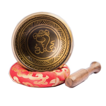 Singing Bowl 12cm Antique Buddha Eye Singing Bowl with red r