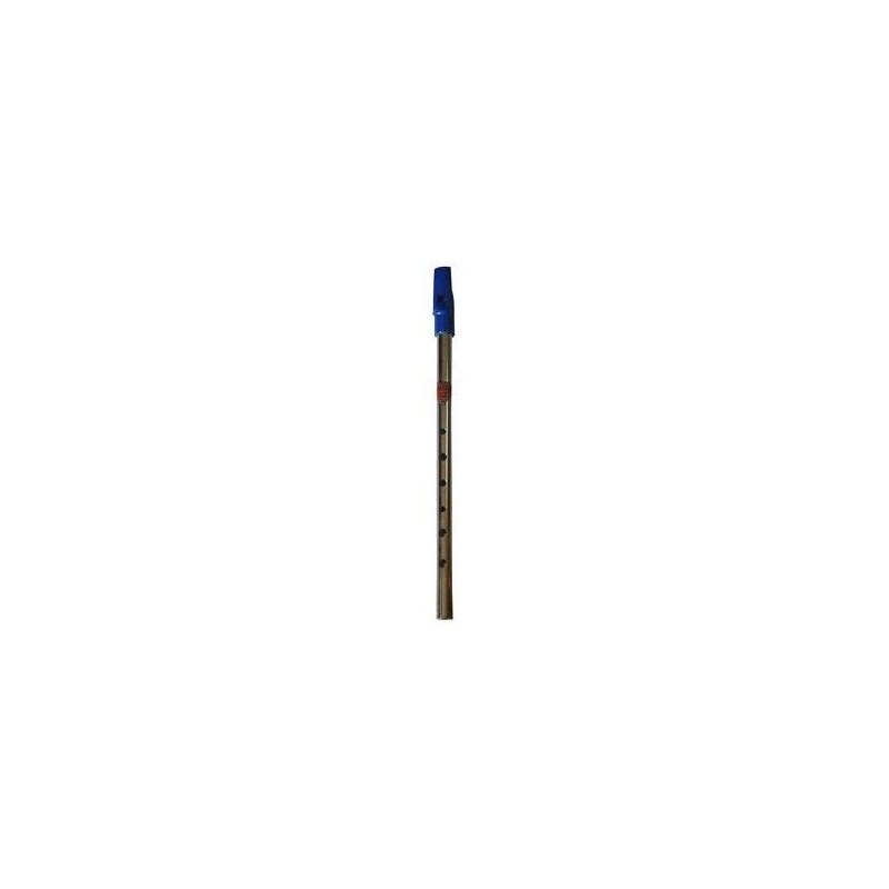 Flauta flageolet nickel mouthpiece blue F                   