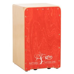 Cajón Flamenco Nat. Wood Line, rojo                         
