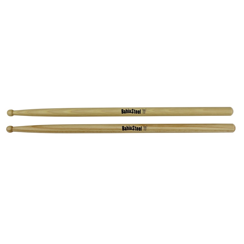 Hickory snare drum sticks, 37 cm Ø15 mm, Bahia Steel.       