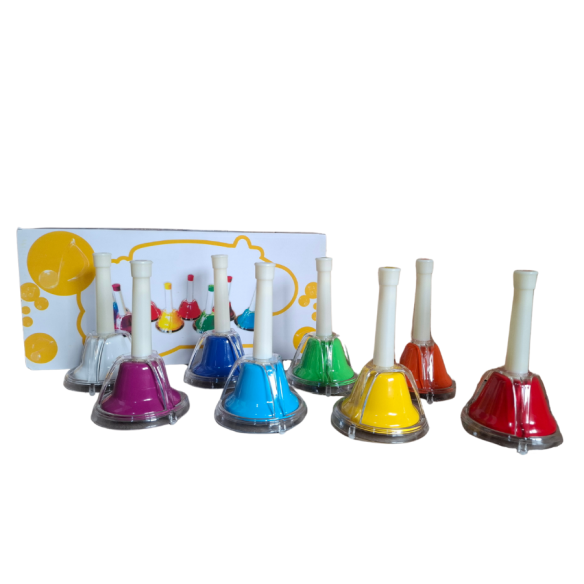 Bi-Functional Colorful Handbells, Set, 8 Notes              