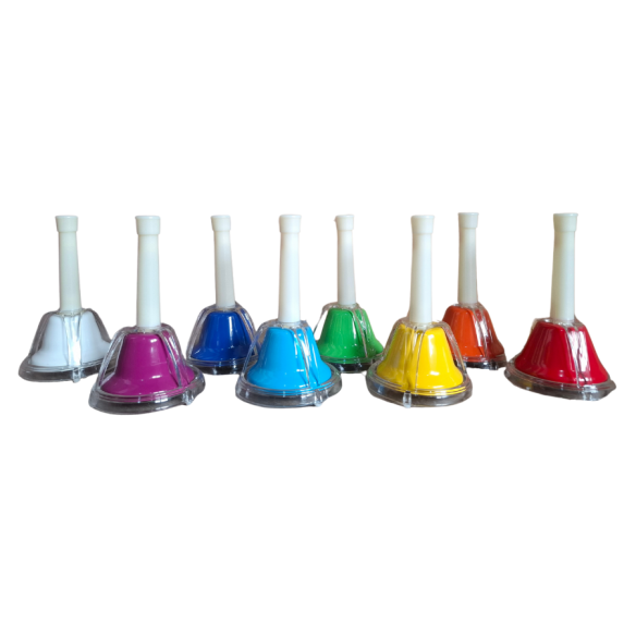 Bi-Functional Colorful Handbells, Set, 8 Notes              