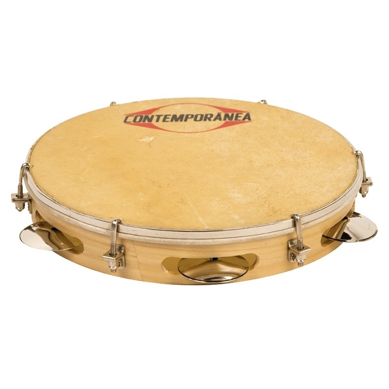 Pandeiro 9" wood extra light skin drumhead goat...