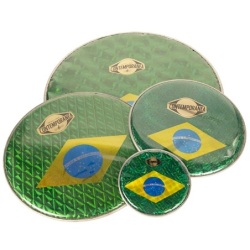 Drumhead 6" Brazil flag...