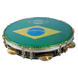 Pandeiro 10" fórmica membrana bandera Brasil Pro Contemporan