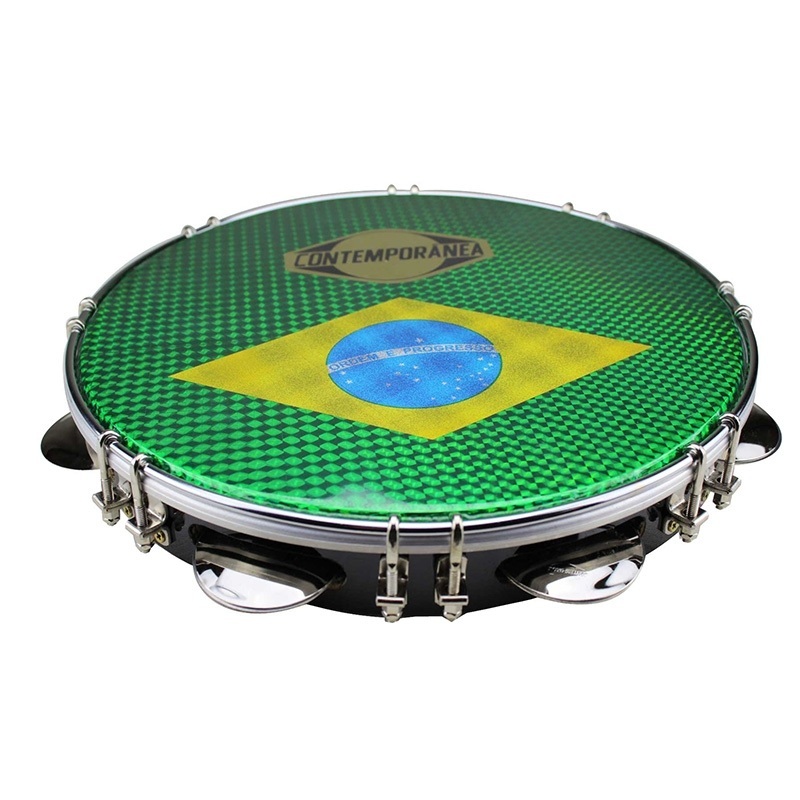 Pandeiro 10" body black drumhead Brasil Contemporanea       